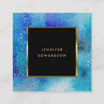 Moldura de ouro de cor azul-d-água moderna