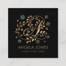 Monograma de Ouro de luxo com letra A