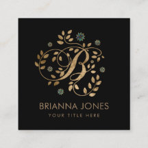 Monograma de Ouro de luxo com letra B