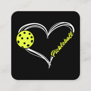 Cartão De Visita Quadrado Mulheres Adoram Pickleball - jogo de picleball fof