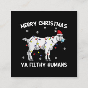 Cartão De Visita Quadrado Mulheres Feliz Natal Papais noeis De Capuz Com Más