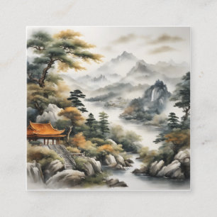 Cartão De Visita Quadrado Na estética japonesa também Harmony ou Ba