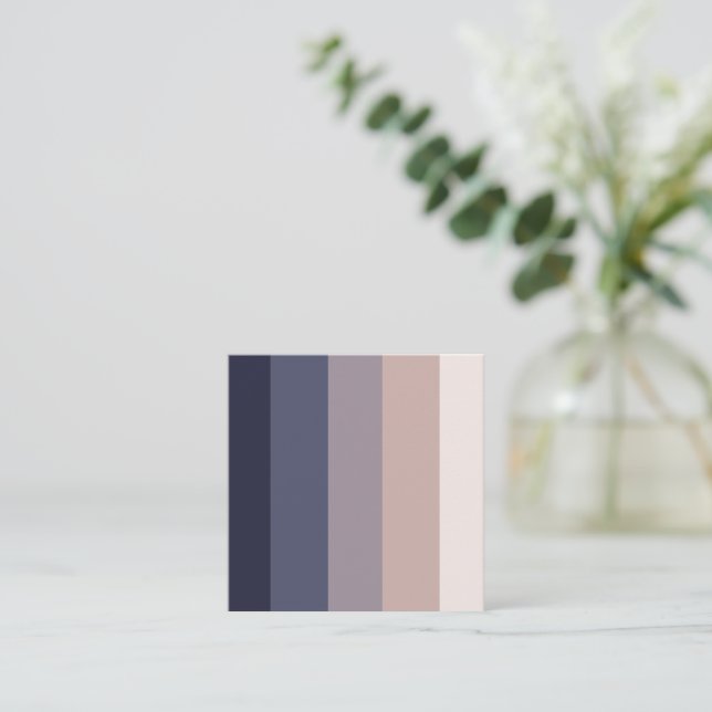 Cartão De Visita Quadrado Na moda, contemporâneo, polido e personalizável (Em pé/Frente)