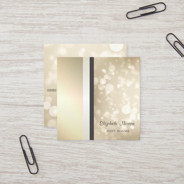 Cartão De Visita Quadrado Na moda moderno Geométrico,Strik (Frente/Verso In Situ)