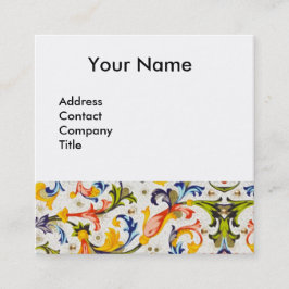 CARTÃO DE VISITA QUADRADO NADAÇOS FLORAIS, FLORES