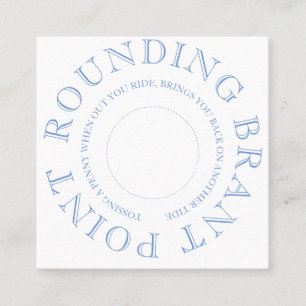 Cartão De Visita Quadrado Nantucket Penny Toss