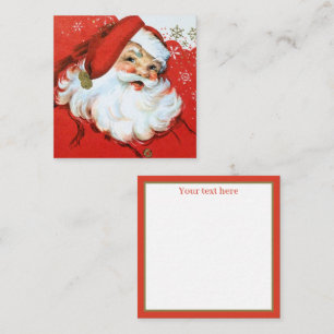 Cartão De Visita Quadrado natais vintages de introdução Papais noeis adicion