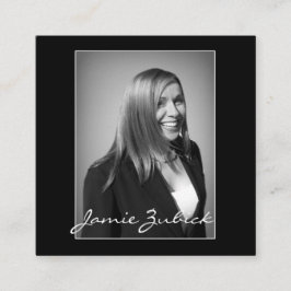 CARTÃO DE VISITA QUADRADO NEGÓCIO DE FOTOGRAFIA PERSONALIZADO 2 X 2