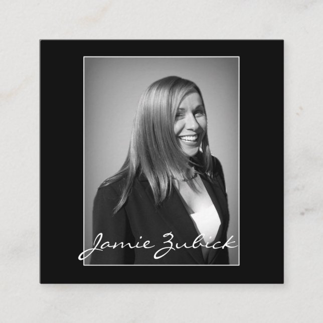 CARTÃO DE VISITA QUADRADO NEGÓCIO DE FOTOGRAFIA PERSONALIZADO 2 X 2 (Frente)