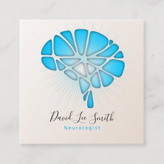 Cartão De Visita Quadrado Neurologista/psicólogo (Frente)