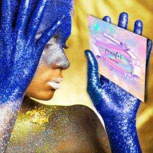 Cartão De Visita Quadrado Nome do Compro Boutique Profissional Hológrafo B