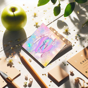 Cartão De Visita Quadrado Nome do Compro Boutique Profissional Hológrafo Gli