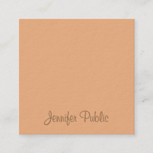 Cartão De Visita Quadrado Nome do Script de Caligrafia Modelo Elegante Moder