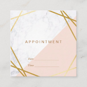 Cartão De Visita Quadrado Nomeação de mármore geométrica minimalista mod