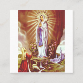 Cartão De Visita Quadrado Nossa Senhora de Lourdes