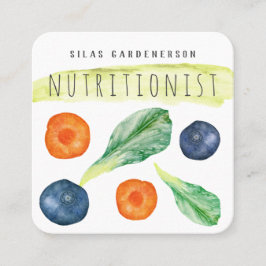 Cartão De Visita Quadrado Nutricionista