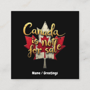 Cartão De Visita Quadrado O Canadá Não está à Venda Celebrando o Orgulho Can