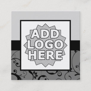 Cartão De Visita Quadrado o damasco profissional adiciona seu próprio