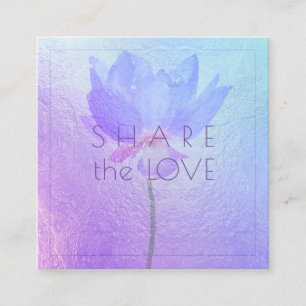 Cartão De Visita Quadrado O Lotus Azul PixDezines Compartilha o Amor