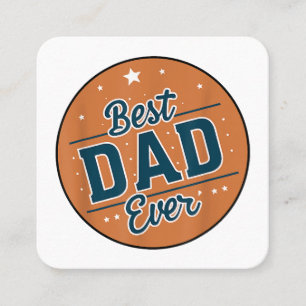 Cartão De Visita Quadrado O Melhor Pai Do Mundo