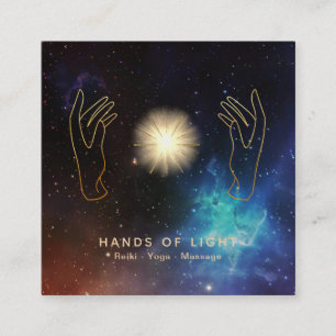Cartão De Visita Quadrado O *~* Stars a energia cósmica do universo cura da