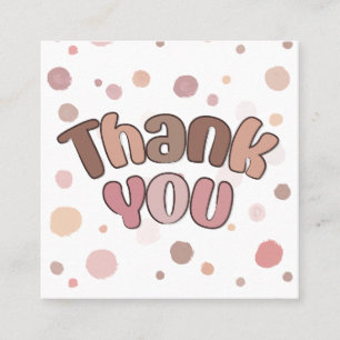 Cartão De Visita Quadrado Obrigado
