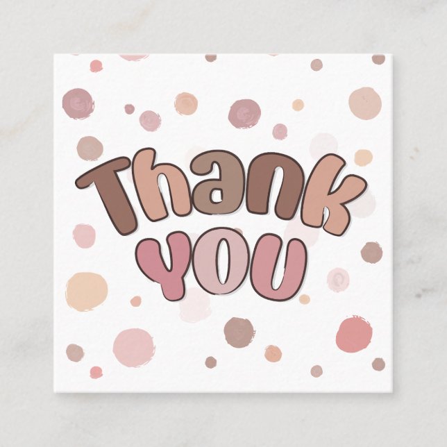 Cartão De Visita Quadrado Obrigado (Frente)