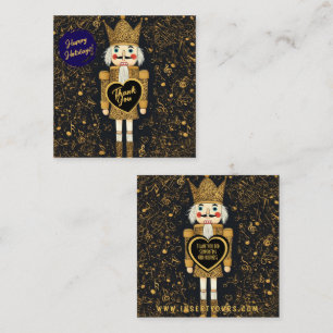Cartão De Visita Quadrado Obrigado Nutcracker De Natal De Negócios
