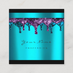 Cartão De Visita Quadrado Oceano azul Turquois da depilação de Epilation d