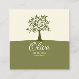 Cartão De Visita Quadrado Oliveira bonita com fruta