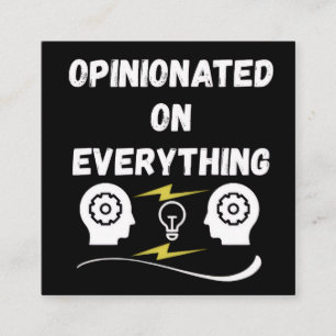 Cartão De Visita Quadrado Opinionado sobre tudo