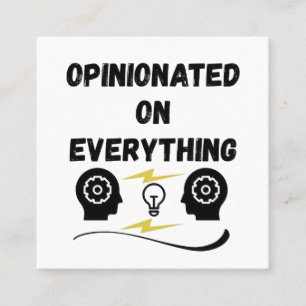 Cartão De Visita Quadrado Opinionado sobre tudo