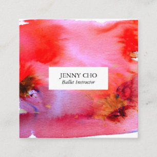 Cartão De Visita Quadrado Os redemoinhos & espirram o quadrado do cartão de