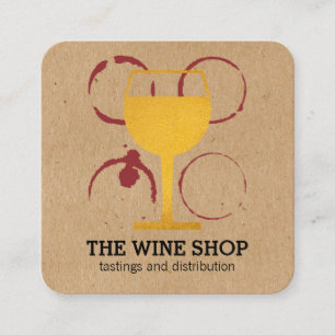 Cartão De Visita Quadrado Ouro Chalice