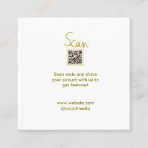 Ouro Scan QR code glitter elegante calligr simples