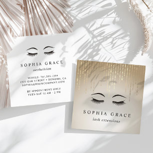 Cartão De Visita Quadrado Ouro trava