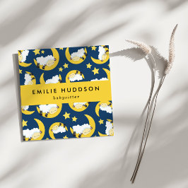 Cartão De Visita Quadrado Ovelhas Dormentes, Babysitter, Cuidados Diários, C