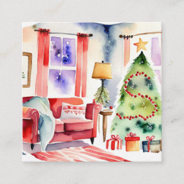 Cartão De Visita Quadrado Oven Mitt e Potes