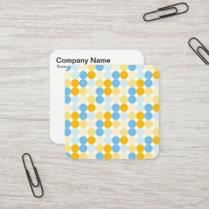 Cartão De Visita Quadrado Padrão de Pontos de Cor 02