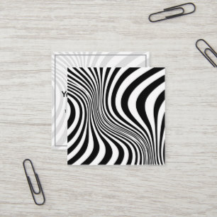 Cartão De Visita Quadrado Padrão de Textura de Impressão de Pele de Zebra-88
