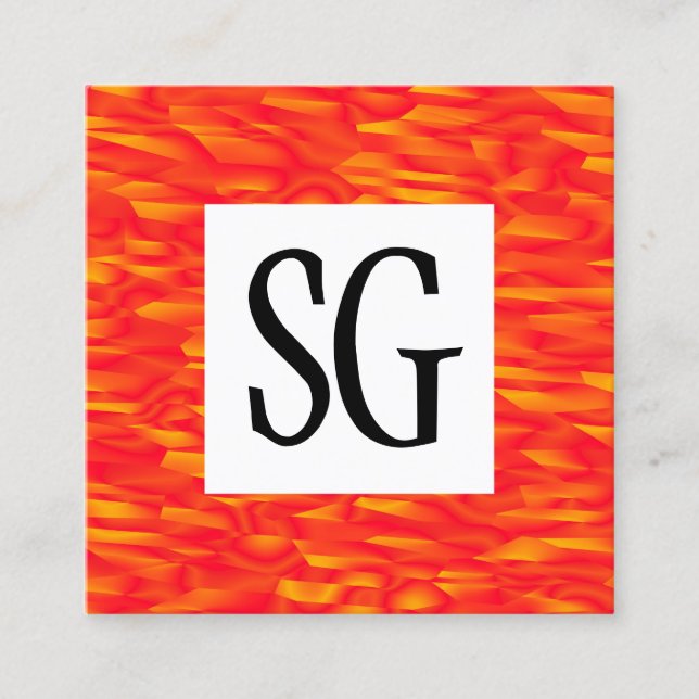 Cartão De Visita Quadrado Painel Quadrado - Iniciais - 080716(011) (Frente)