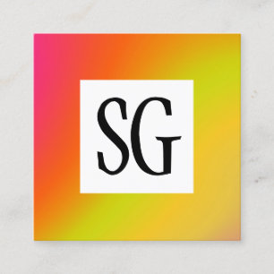 Cartão De Visita Quadrado Painel Quadrado - Iniciais - 171116(03)