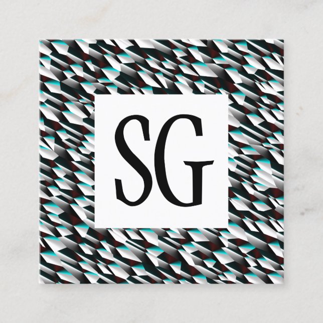 Cartão De Visita Quadrado Painel Quadrado - Iniciais - 190716(06) (Frente)