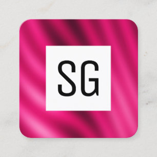 Cartão De Visita Quadrado Painel Quadrado - Iniciais - Gradiente Crimson