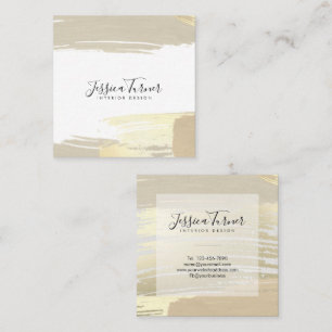 Cartão De Visita Quadrado Paint Strokes Moderno