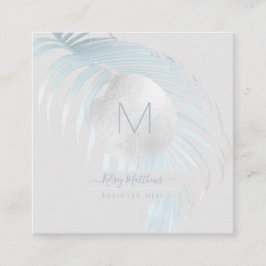 Cartão De Visita Quadrado Palmas Azuis do PixDezines