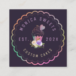 Cartão De Visita Quadrado Panela elegante moderna