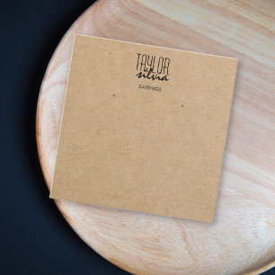 Cartão De Visita Quadrado papel simples mínimo para o artesanato Enrelaçando