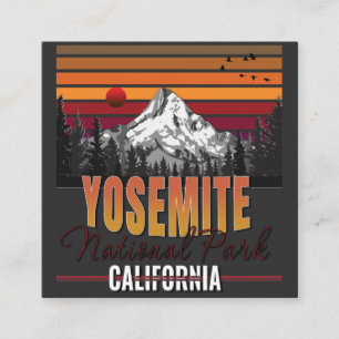 Cartão De Visita Quadrado Parque Nacional Yosemite - roupa