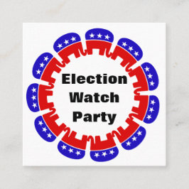 Cartão De Visita Quadrado Partido Republicano do Observatório Eleitoral